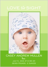 Birth Announcement with photo - love at first sight