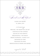 Program - damask monogram Program - damask monogram