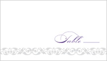 Place Card - damask monogram