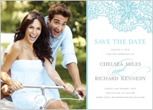 Save the Date Card with photo - lace Save the Date Card with photo - lace