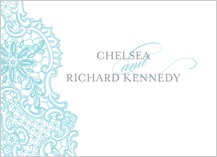 Wedding Thank You Card - lace