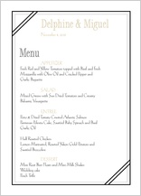 Menu - tuxedo Menu - tuxedo