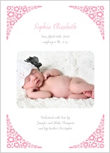 Birth Announcement with photo - sophia
