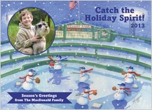 Holiday Cards - baseball snowmen