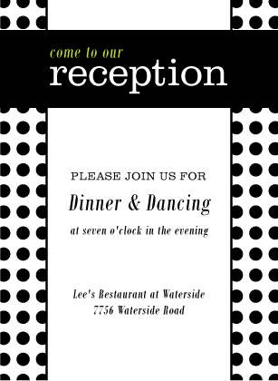 Reception Card - Geo Pattern