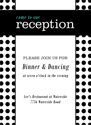 Reception Card - Geo Pattern