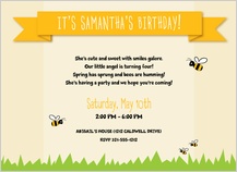 Birthday Party Invitation - bumble bee birthday Birthday Party Invitation - bumble bee birthday
