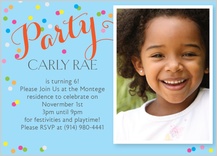 Birthday Party Invitation with photo - birthday party confetti Birthday Party Invitation with photo - birthday party confetti
