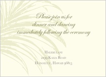 Reception Card - palm trees