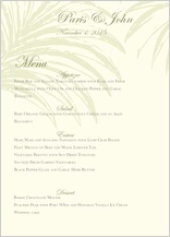 Menu - palm trees Menu - palm trees