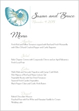 Menu - sea shells Menu - sea shells