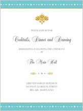 Reception Card - beaded garland