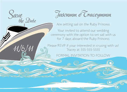 Save the Date Card - Set Sail Save the Date