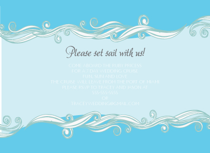Reception Card - Set Sail Save the Date