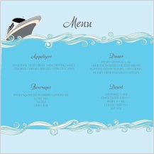 Menu - set sail save the date Menu - set sail save the date
