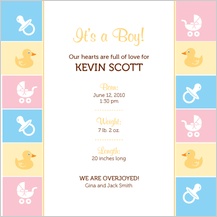 Birth Announcement - baby border