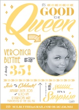 Birthday Party Invitation with photo - birthday queen Birthday Party Invitation with photo - birthday queen