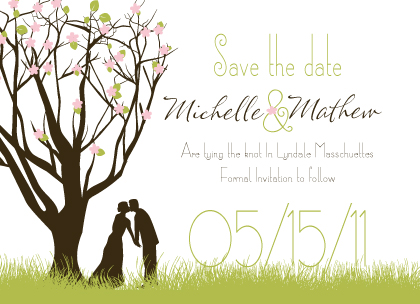 Save the Date Card - Spring Apple Blossom
