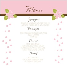 Menu - spring apple blossom