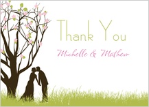 Wedding Thank You Card - spring apple blossom