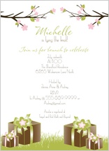 Wedding Shower Invitation - spring apple blossom