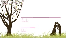 Place Card - spring apple blossom