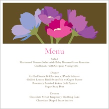 Menu - wildflowers