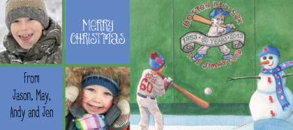 Christmas Cards - Red Sox Slugger