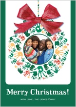 Christmas Cards - hand print wreath