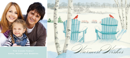 Holiday Cards - Adirondack Chairs in the Snow