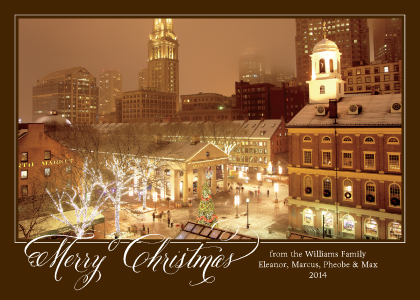 Christmas Cards - Winters Eve in Boston