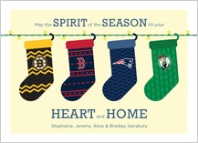 Holiday Cards - boston sports spirit