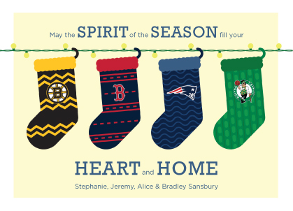 Holiday Cards - Boston Sports Spirit