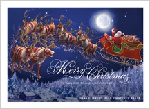 Christmas Cards - santa sleigh