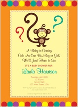 Baby Shower Invitation - monkey around