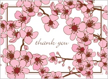 Wedding Thank You Card - cherry blossoms