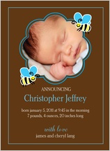 Birth Announcement with photo - baby bee test Birth Announcement with photo - baby bee test