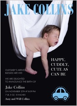 Birth Announcement with photo - celebrity sighting