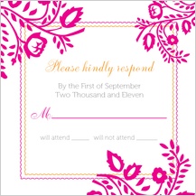 Response Card - orange & pink nights