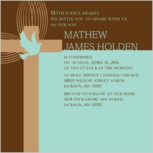 Confirmation Invitation - conformation dove