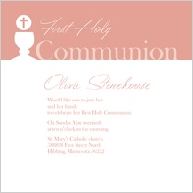 First Communion Invitation - holy communion simple