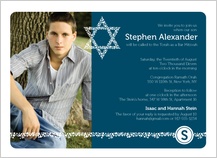 Bar Mitzvah Party Invitation - spot the star