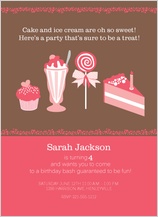 Birthday Party Invitation - sweet little birthday Birthday Party Invitation - sweet little birthday