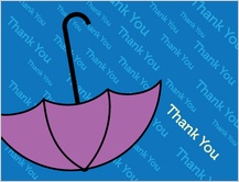 Baby Thank You Card - umbrella shower Baby Thank You Card - umbrella shower