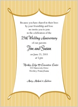 Anniversary Party Invitation - formal stripes Anniversary Party Invitation - formal stripes