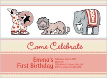 Birthday Party Invitation - circus fun for girls Birthday Party Invitation - circus fun for girls