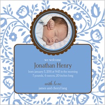 Birth Announcement with photo - baby vines