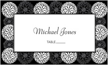 Place Card - graphic flowers Place Card - graphic flowers