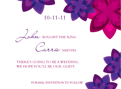 Save the Date Card - Floral Pellucidity