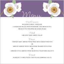 Menu - modern peony Menu - modern peony